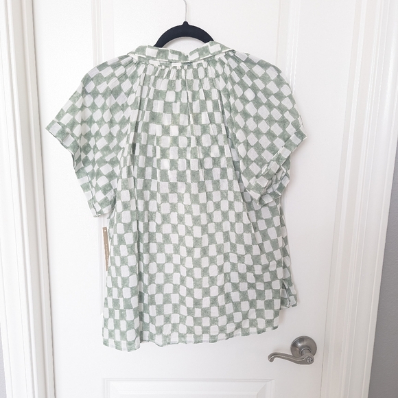 Cleobella X Arrows and Bows Collab Checked Shorts Set Green - Picture 6 of 6